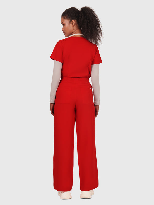 Elan High Waisted Wide-Leg Scrub Pant