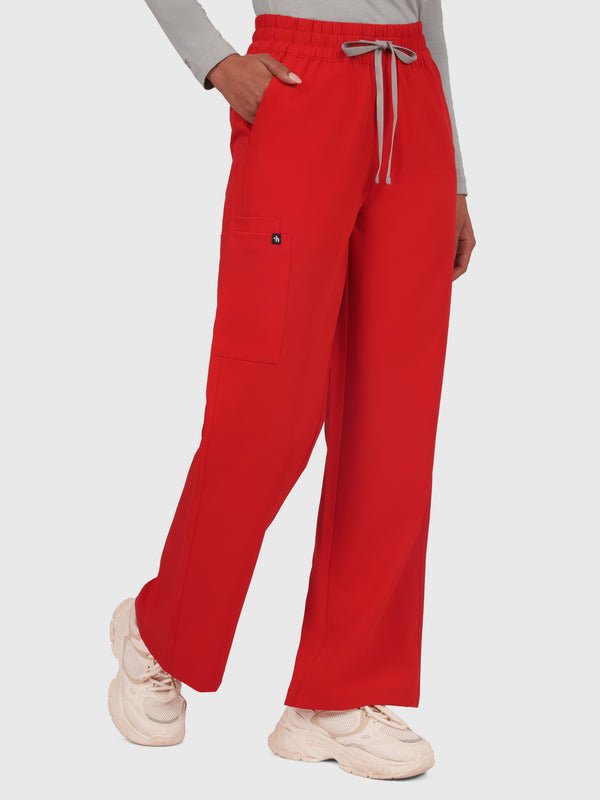 Elan High Waisted Wide-Leg Scrub Pant