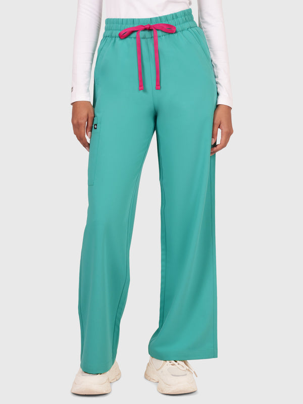 Elan High Waisted Wide-Leg Scrub Pant