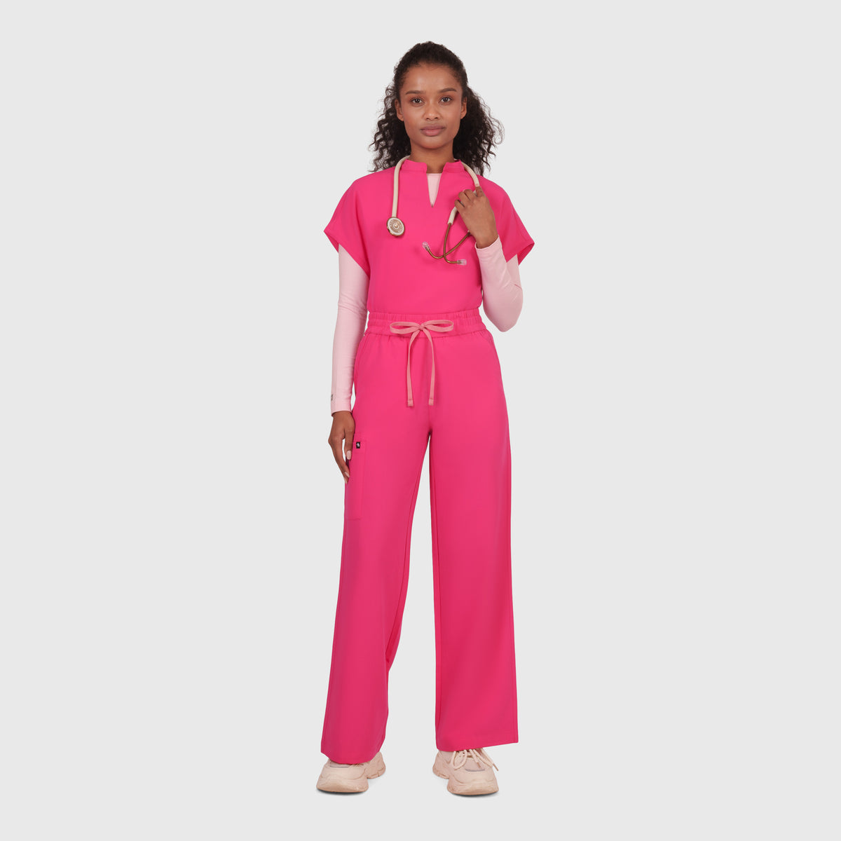 Elan High Waisted Wide-Leg Scrub Pant