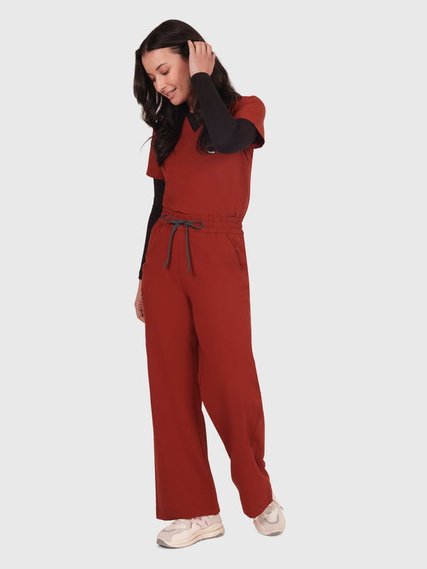 Elan High Waisted Wide-Leg Scrub Pant