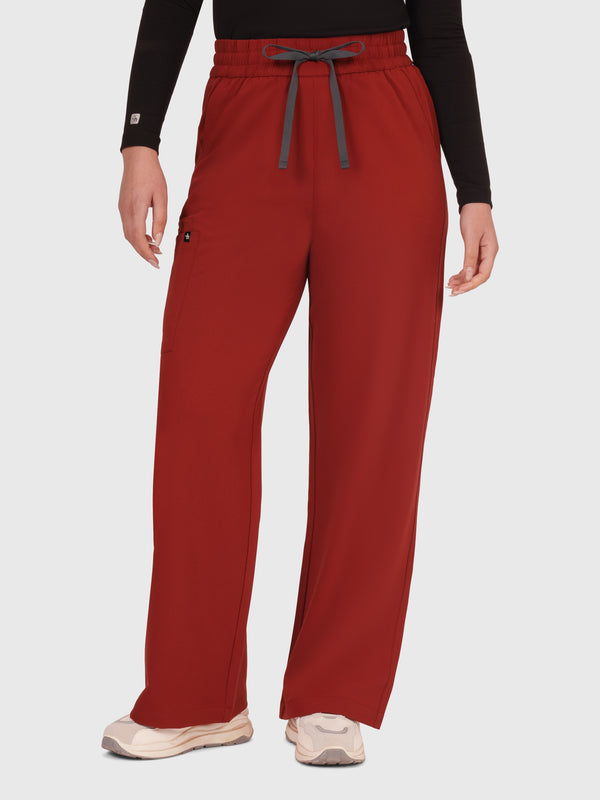 Elan High Waisted Wide-Leg Scrub Pant