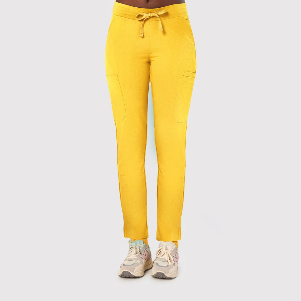 Sleek Eight-Pocket Slim Scrub Pant