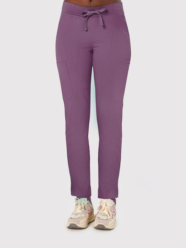 Sleek Eight-Pocket Slim Scrub Pant