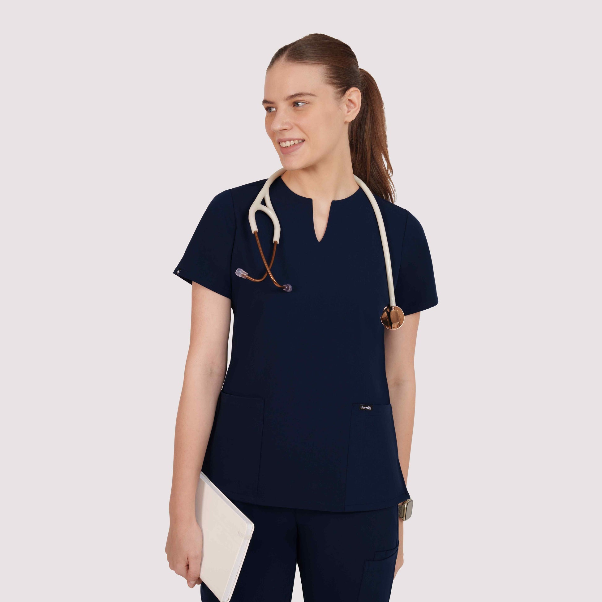 Nexa Six-Pocket Scrub Top