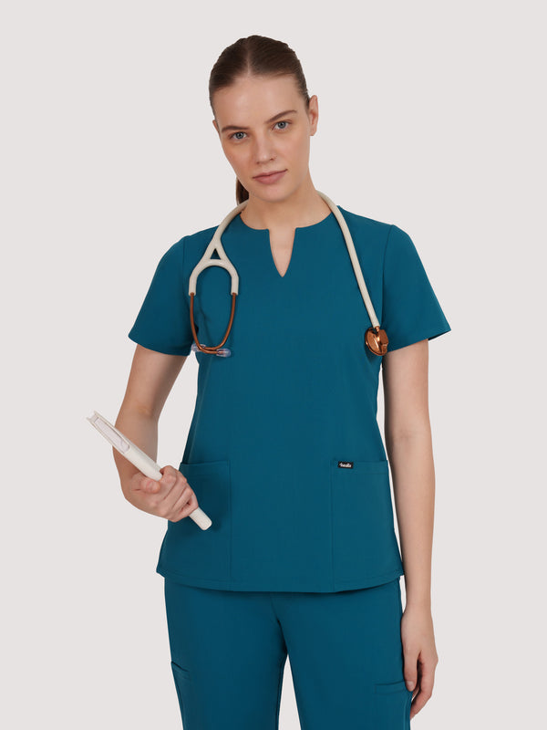 Nexa Six-Pocket Scrub Top