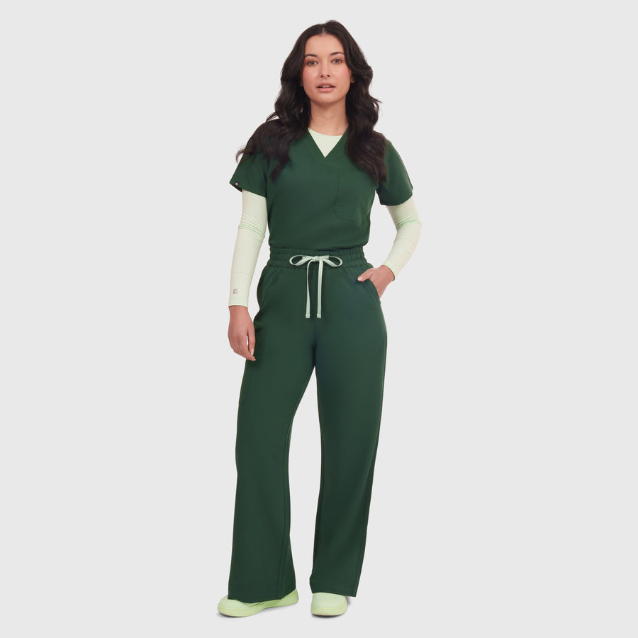 Elan High Waisted Wide-Leg Scrub Pant