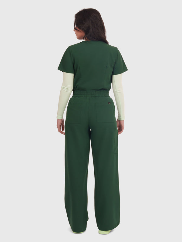 Elan High Waisted Wide-Leg Scrub Pant