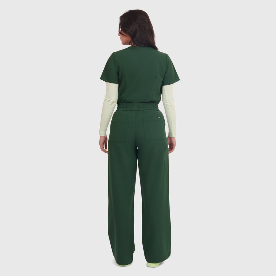 Elan High Waisted Wide-Leg Scrub Pant