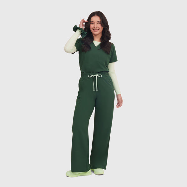 Elan High Waisted Wide-Leg Scrub Pant