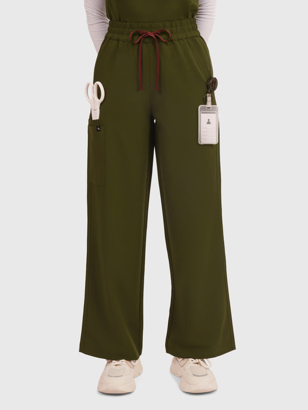 Elan High Waisted Wide-Leg Scrub Pant
