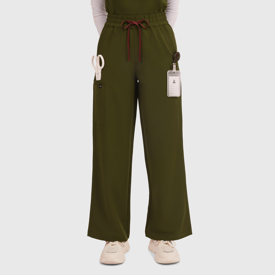 Elan High Waisted Wide-Leg Scrub Pant