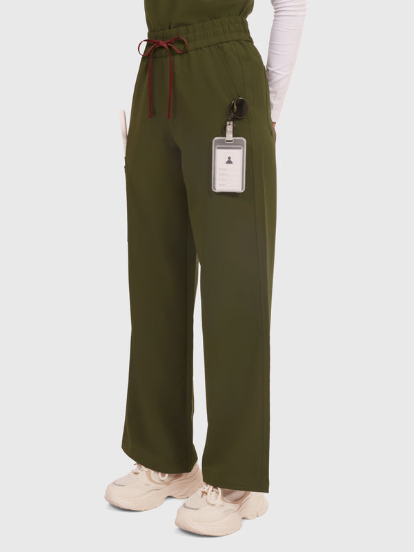 Elan High Waisted Wide-Leg Scrub Pant