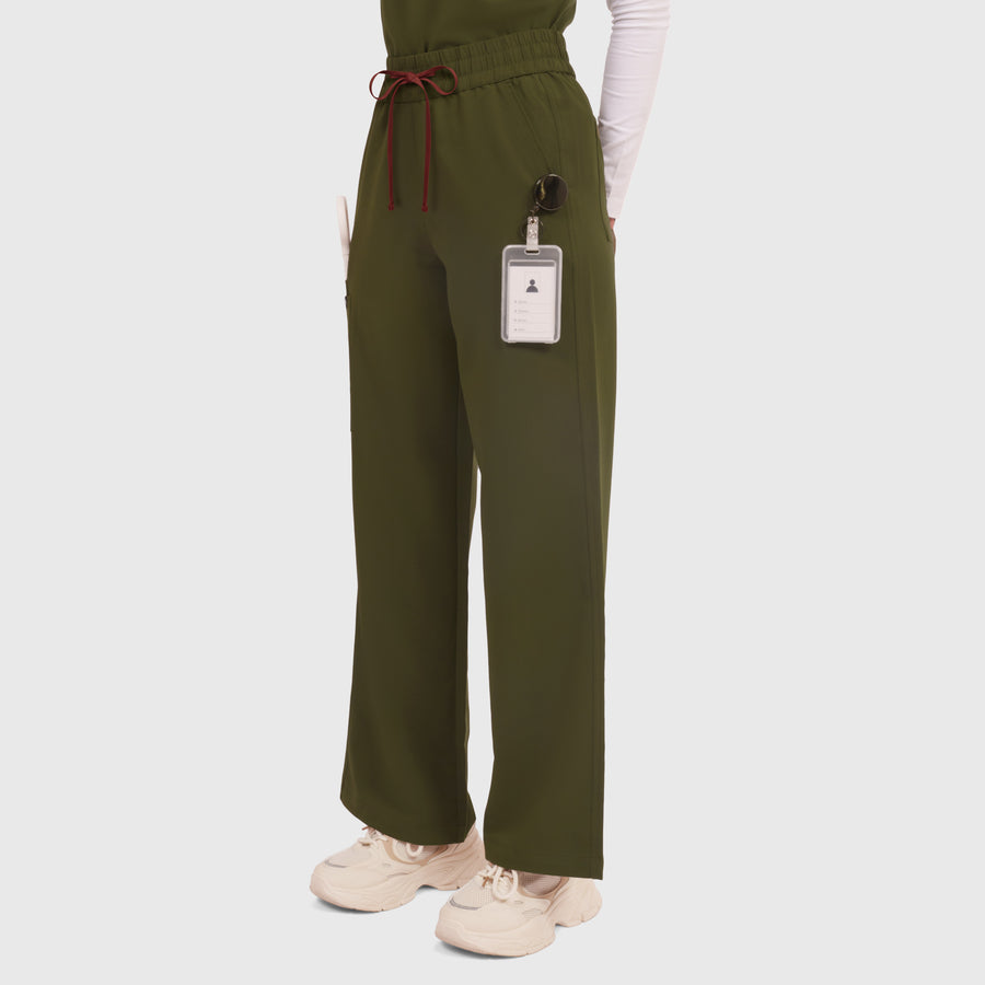 Elan High Waisted Wide-Leg Scrub Pant