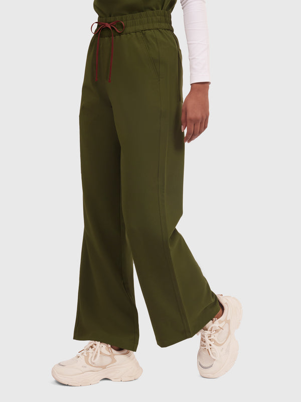 Elan High Waisted Wide-Leg Scrub Pant