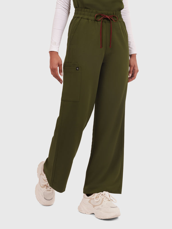Elan High Waisted Wide-Leg Scrub Pant