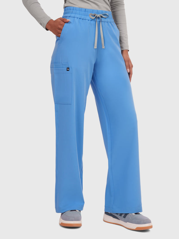 Elan High Waisted Wide-Leg Scrub Pant