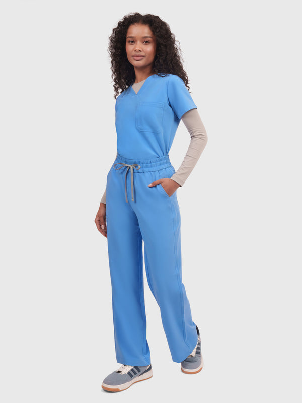 Elan High Waisted Wide-Leg Scrub Pant