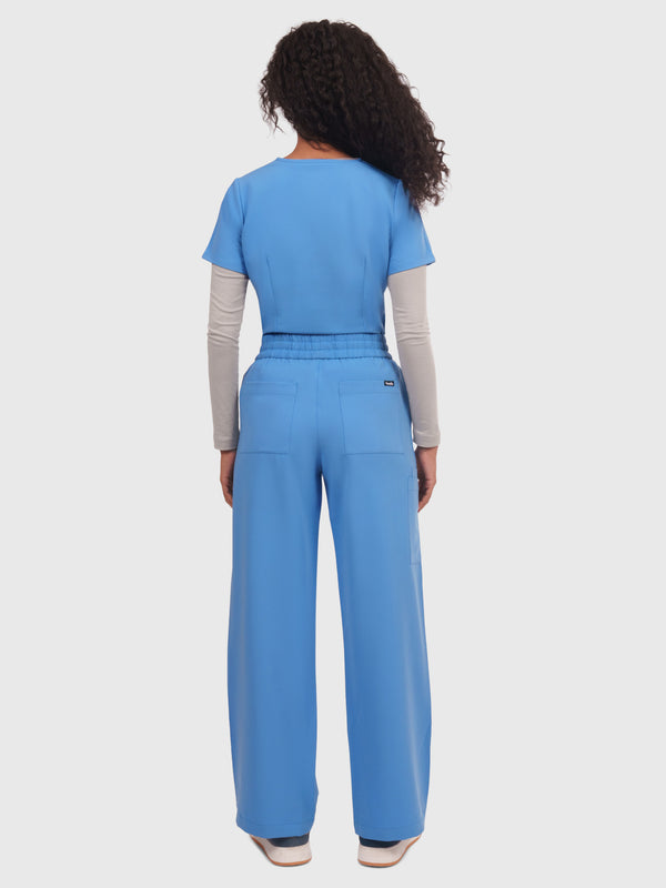 Elan High Waisted Wide-Leg Scrub Pant