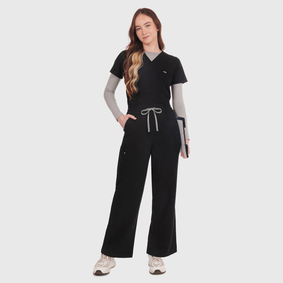 Elan High Waisted Wide-Leg Scrub Pant