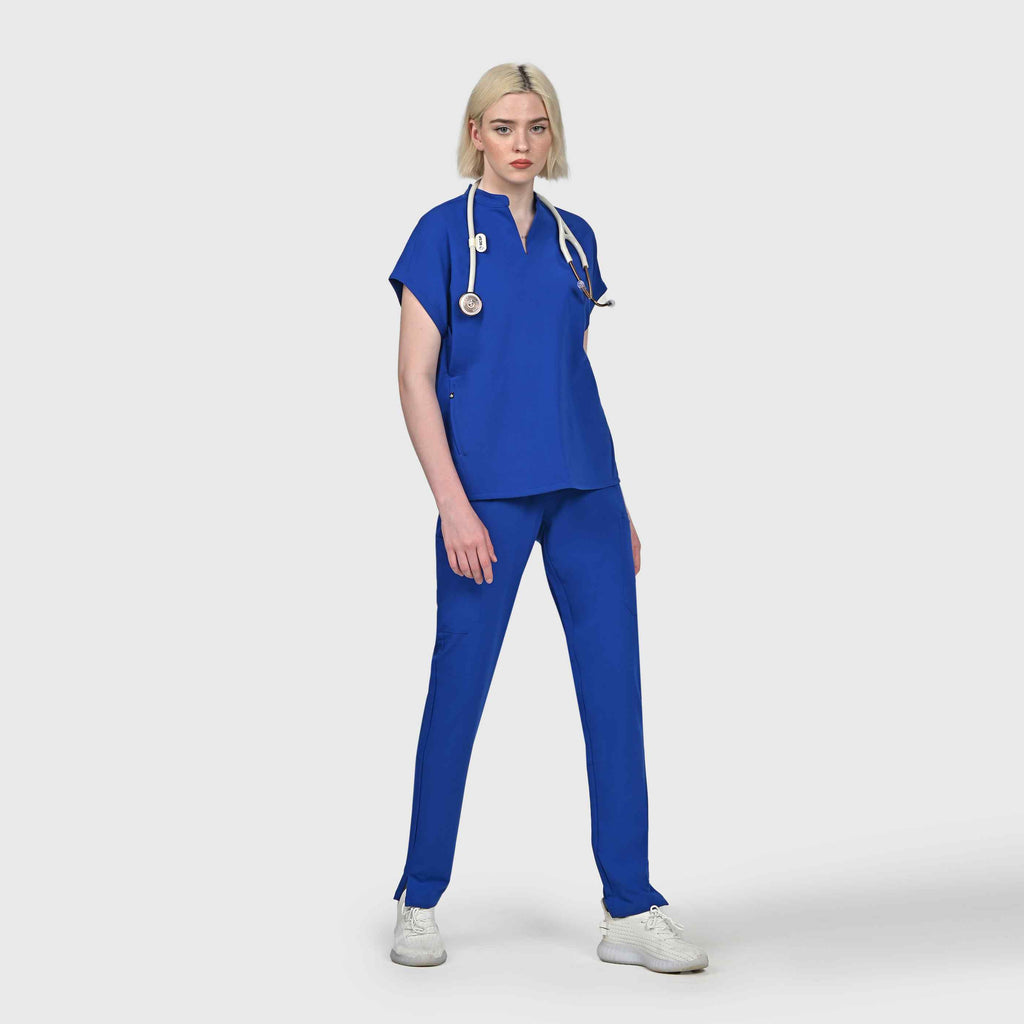 Sleek Eight-Pocket Slim Scrub Pant