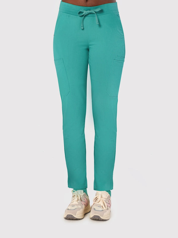 Sleek Eight-Pocket Slim Scrub Pant