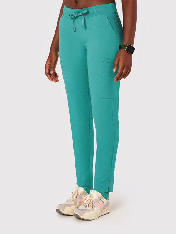 Sleek Eight-Pocket Slim Scrub Pant