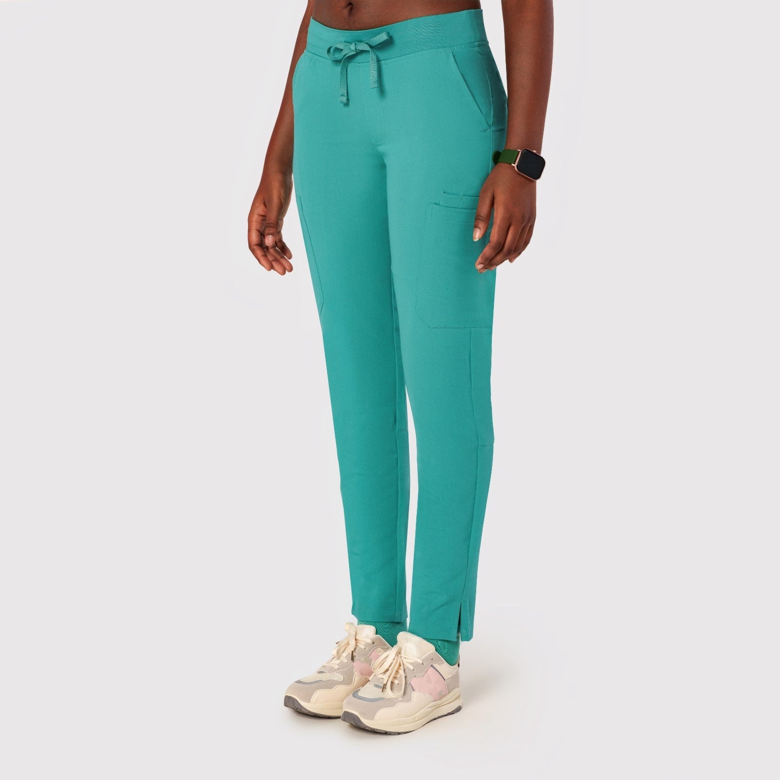 Sleek Eight-Pocket Slim Scrub Pant