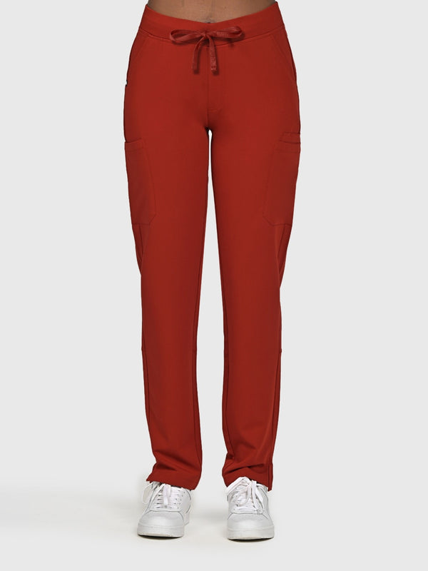 Sleek Eight-Pocket Slim Scrub Pant