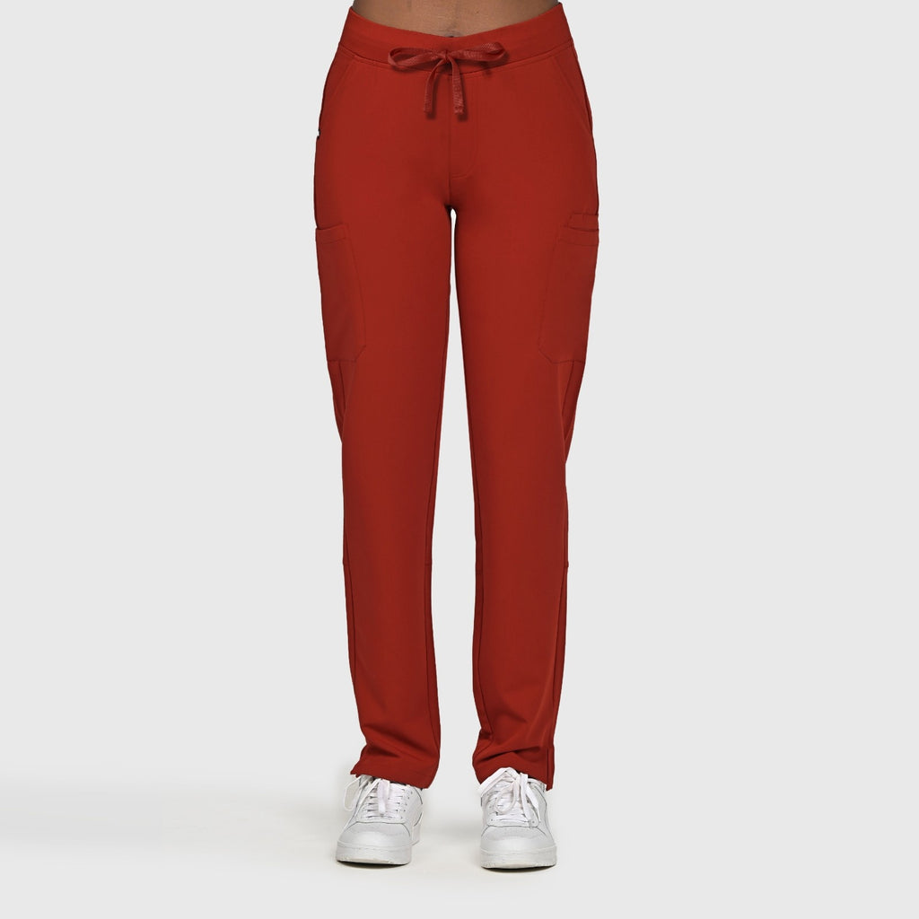 Sleek Eight-Pocket Slim Scrub Pant