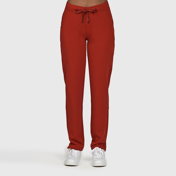 Sleek Eight-Pocket Slim Scrub Pant