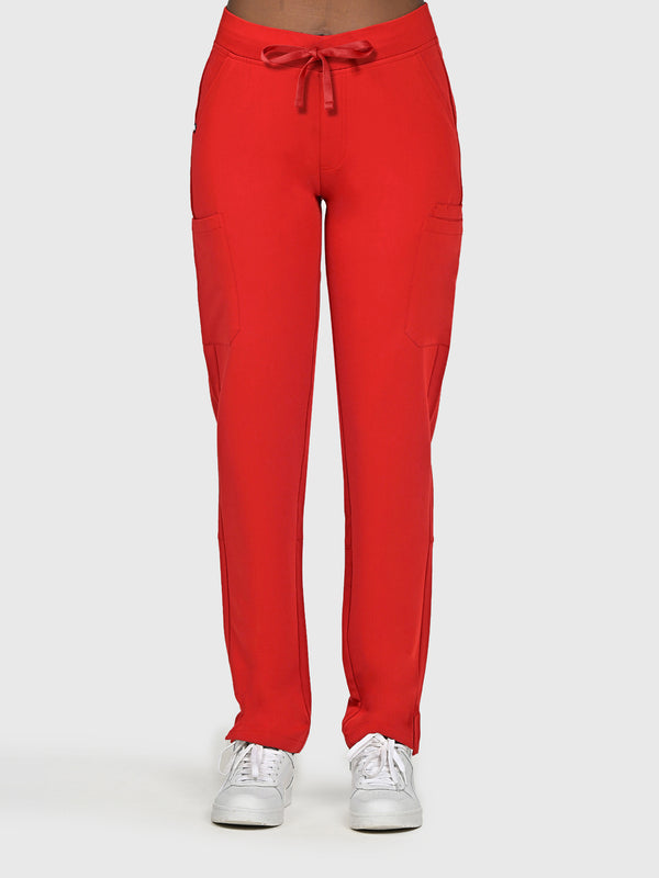 Sleek Eight-Pocket Slim Scrub Pant