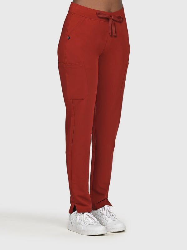 Sleek Eight-Pocket Slim Scrub Pant