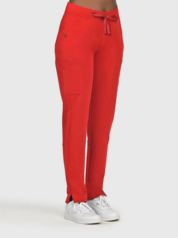 Sleek Eight-Pocket Slim Scrub Pant