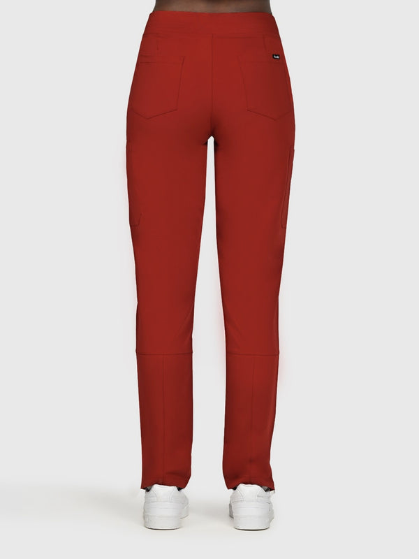 Sleek Eight-Pocket Slim Scrub Pant