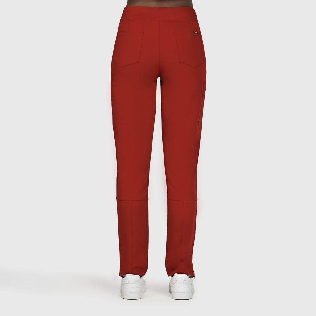 Sleek Eight-Pocket Slim Scrub Pant