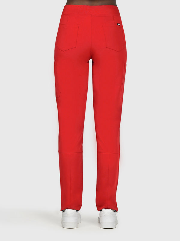Sleek Eight-Pocket Slim Scrub Pant