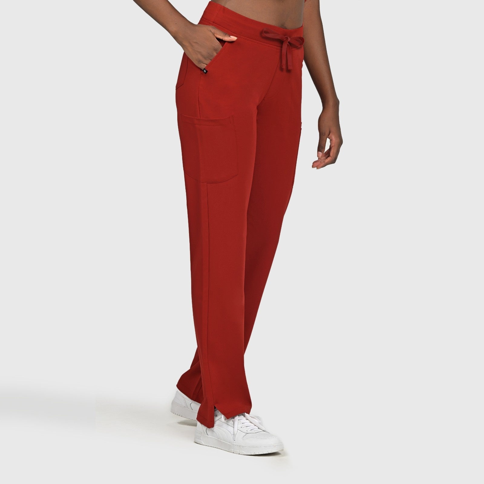 High Waisted Rise Ten-Pocket Cargo Scrub Pant