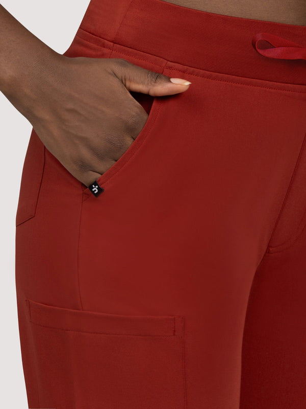 High Waisted Rise Ten-Pocket Cargo Scrub Pant
