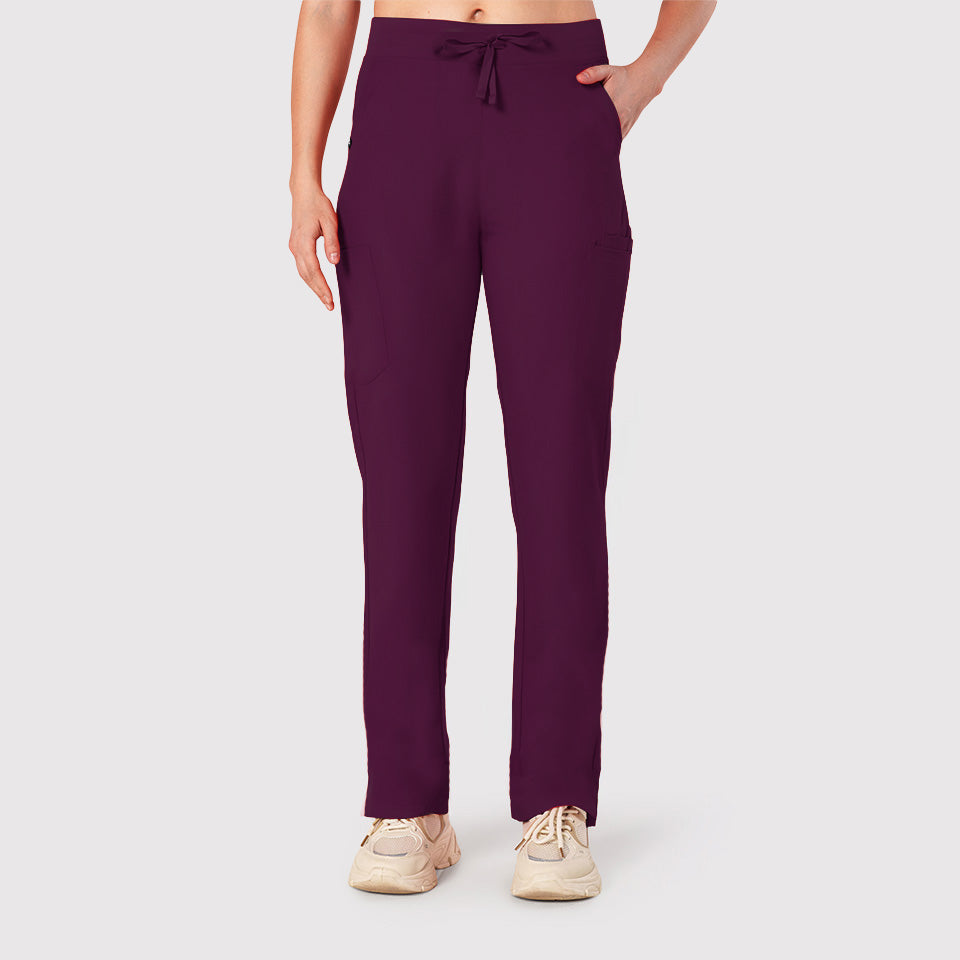 High Waisted Rise Ten-Pocket Cargo Scrub Pant