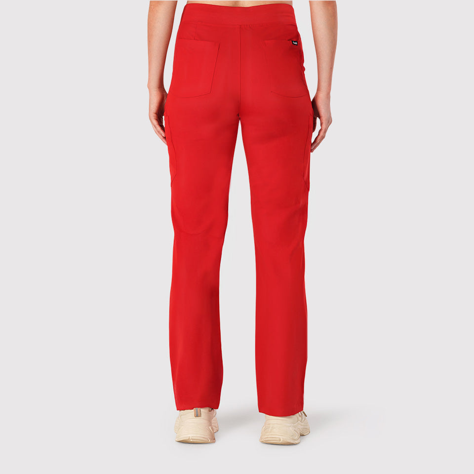High Waisted Rise Ten-Pocket Cargo Scrub Pant