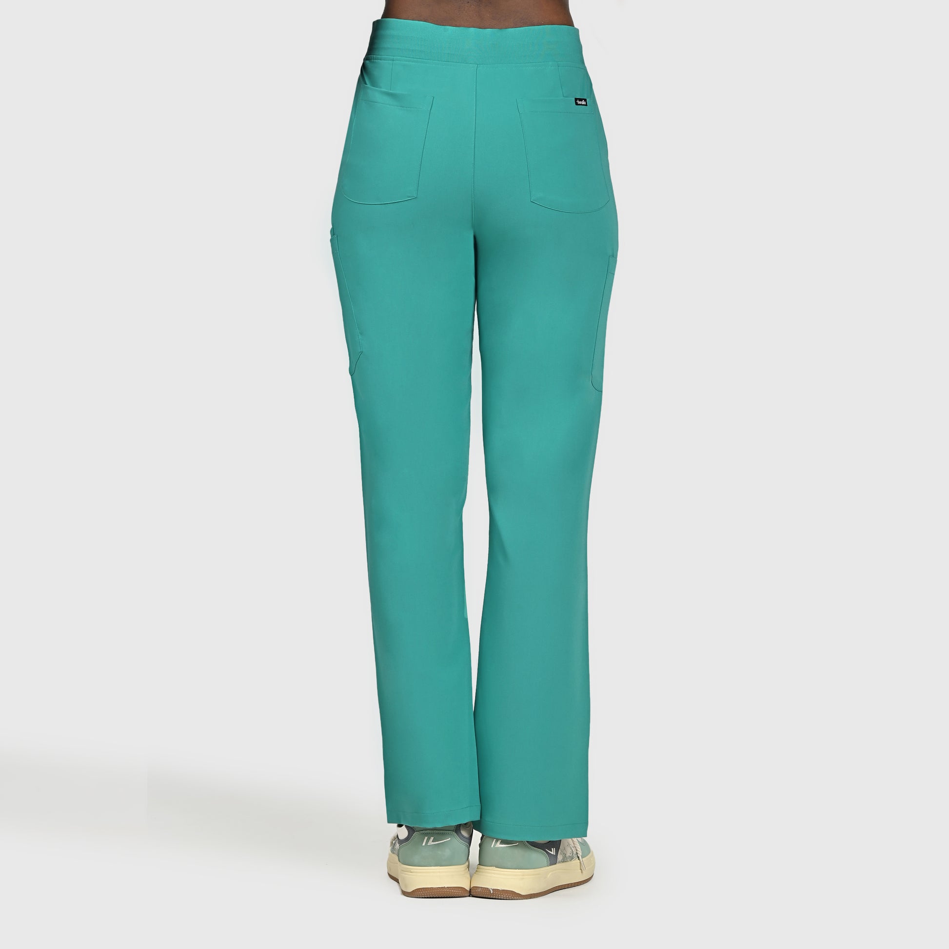 High Waisted Rise Ten-Pocket Cargo Scrub Pant