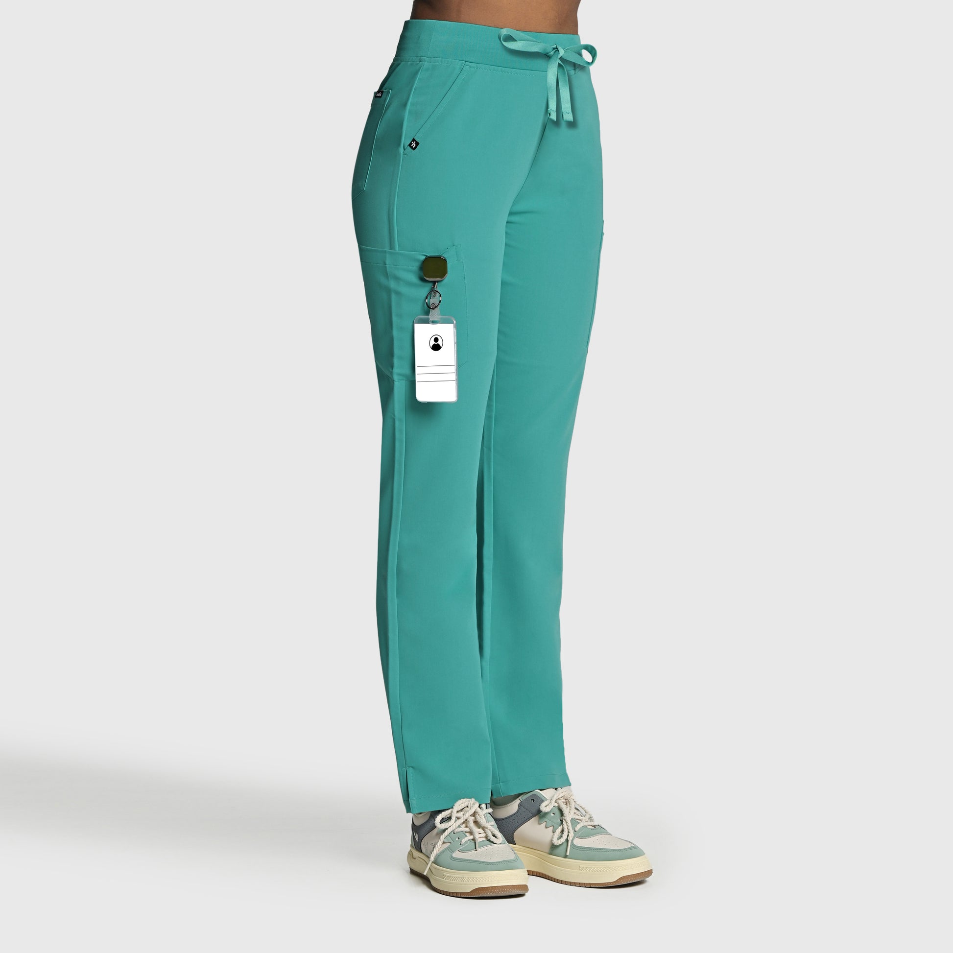 High Waisted Rise Ten-Pocket Cargo Scrub Pant