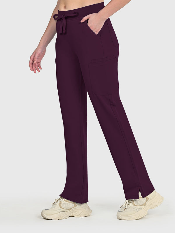 High Waisted Rise Ten-Pocket Cargo Scrub Pant