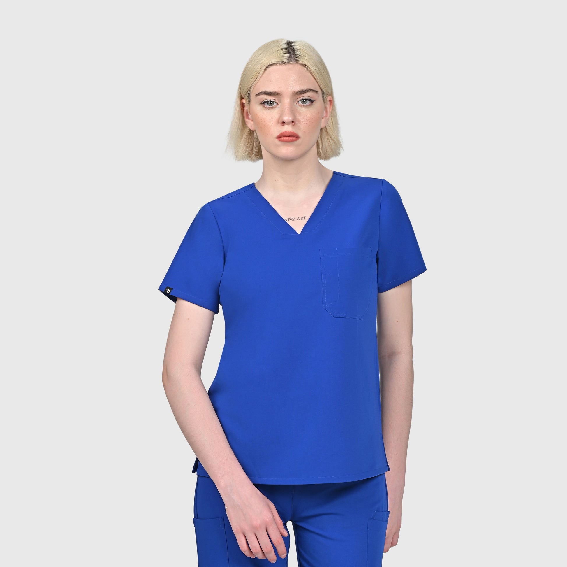 Seam Two-Pocket Scrub Top