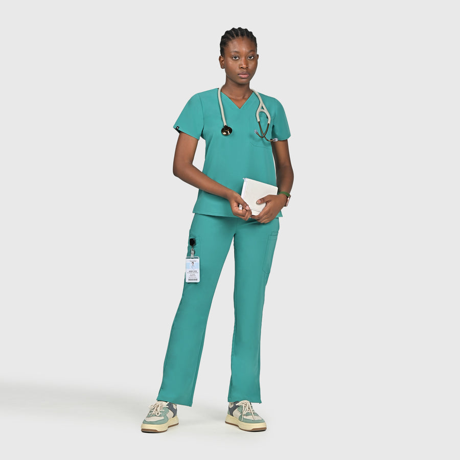 Seam Two-Pocket Scrub Top