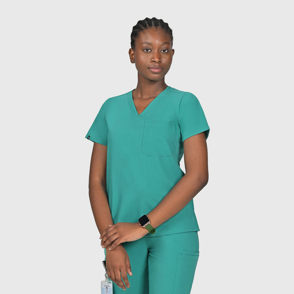 Seam Two-Pocket Scrub Top