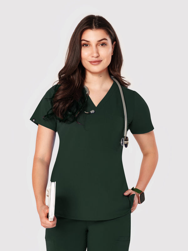 Seam Two-Pocket Scrub Top