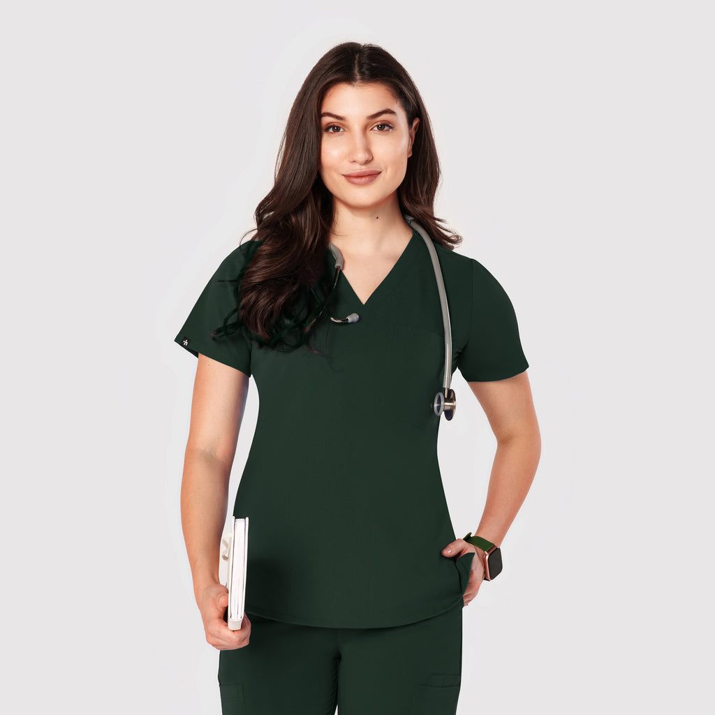 Seam Two-Pocket Scrub Top