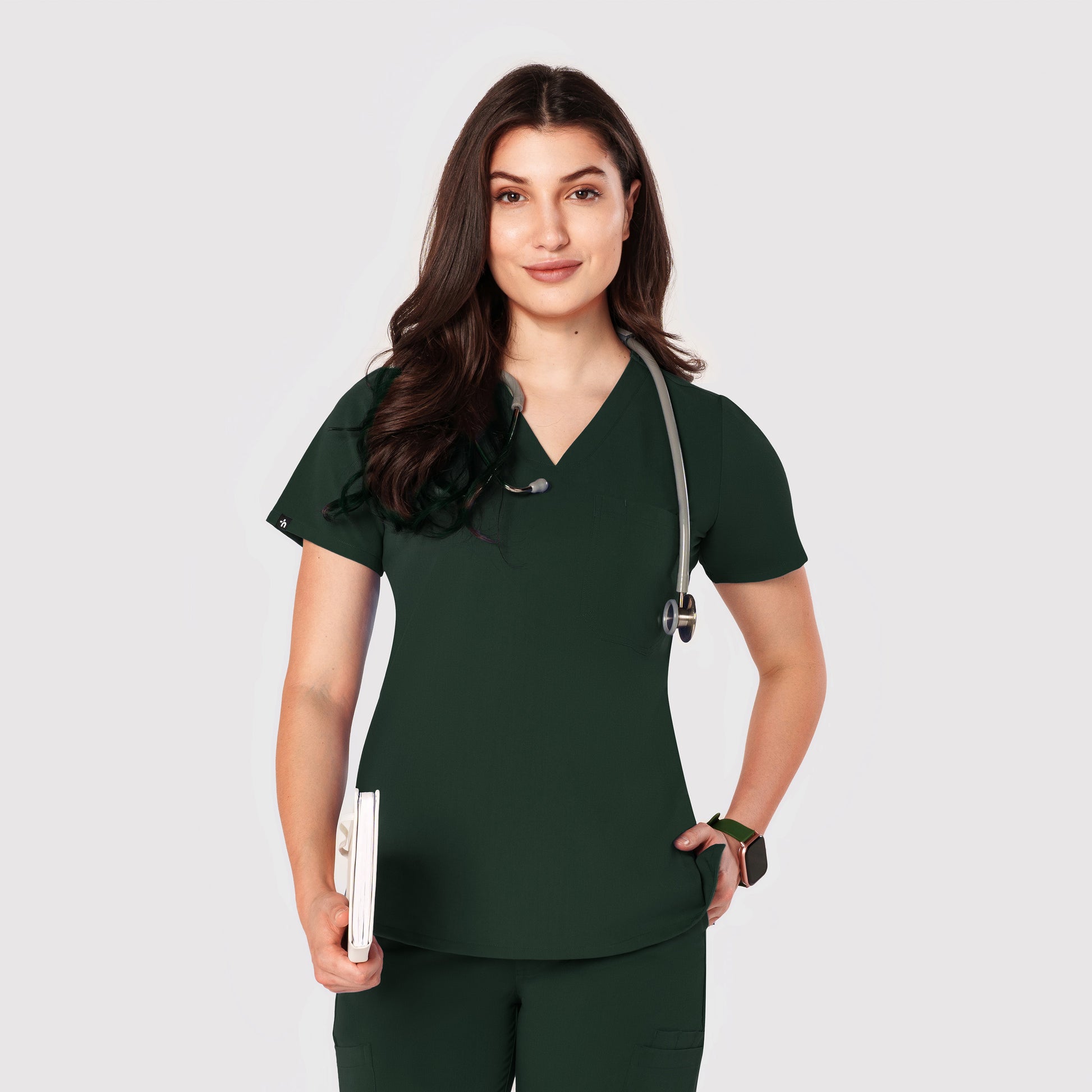 Seam Two-Pocket Scrub Top